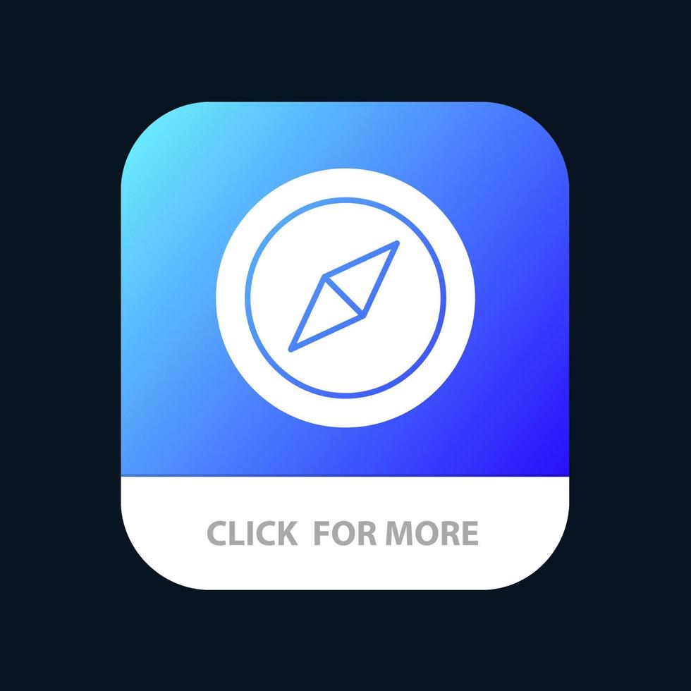kompas plaats kaart mobiel app knop android en iOS glyph versie vector