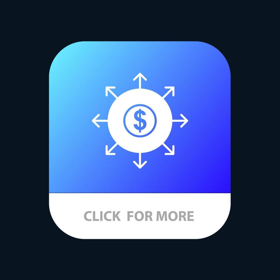 begroting bank lijst contant geld mobiel app knop android en iOS glyph versie vector