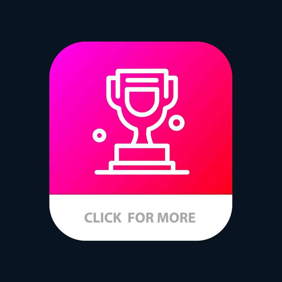 prijs kop trofee Canada mobiel app knop android en iOS lijn versie vector