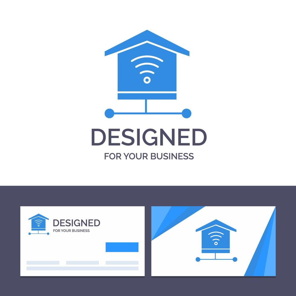 creatief bedrijf kaart en logo sjabloon veiligheid internet signaal vector illustratie