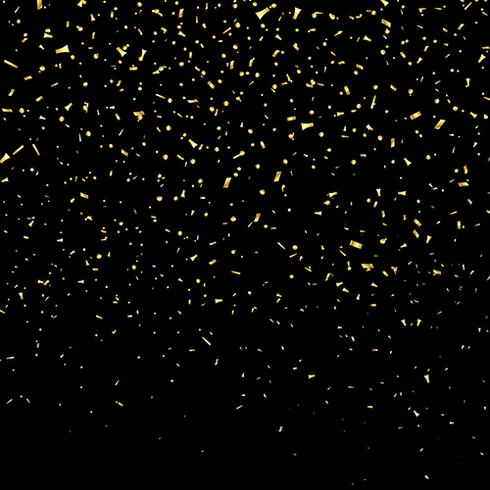 Gouden metallic confetti vector