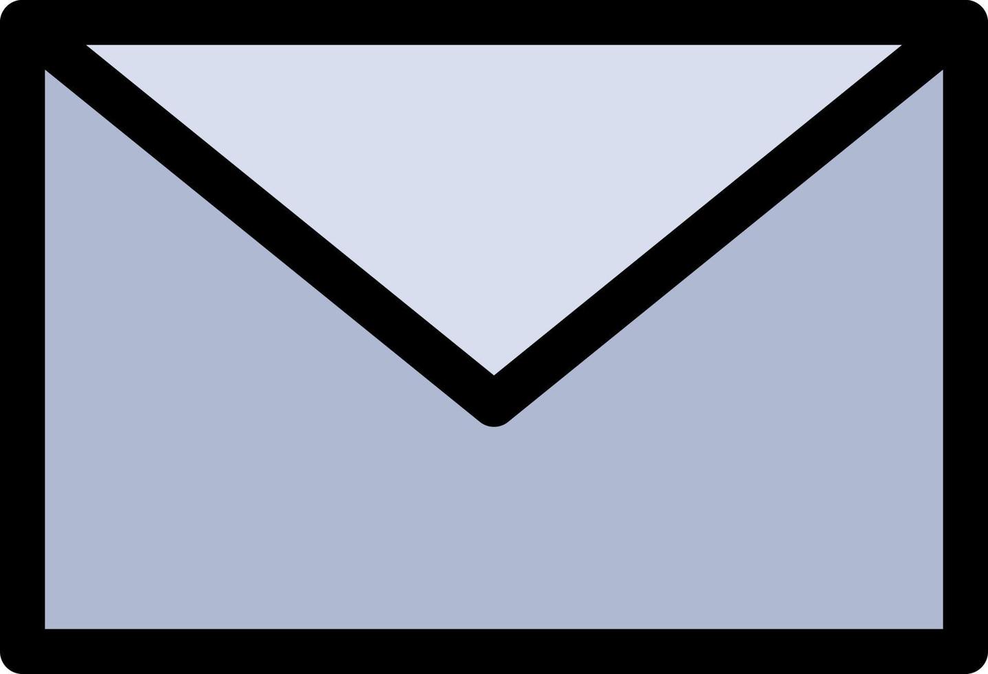 e-mail mail bericht vlak kleur icoon vector icoon banier sjabloon