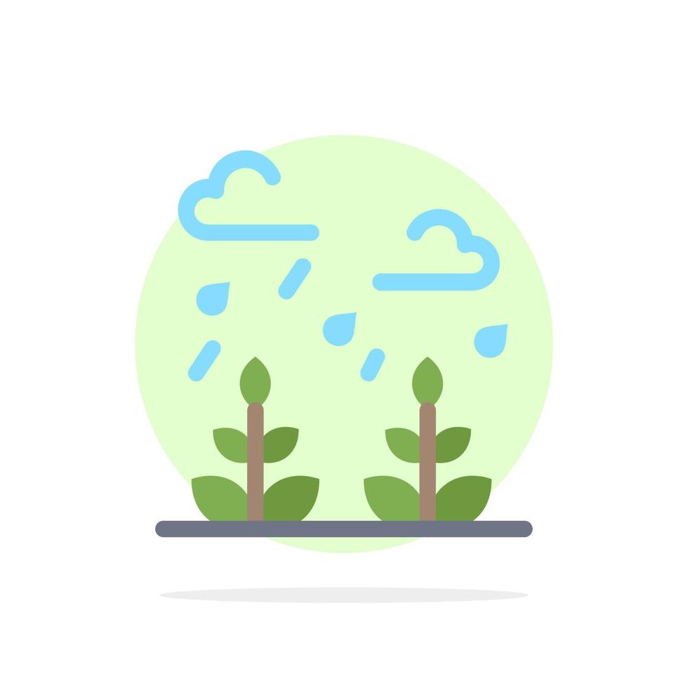 milieu groei blad leven abstract cirkel achtergrond vlak kleur icoon vector