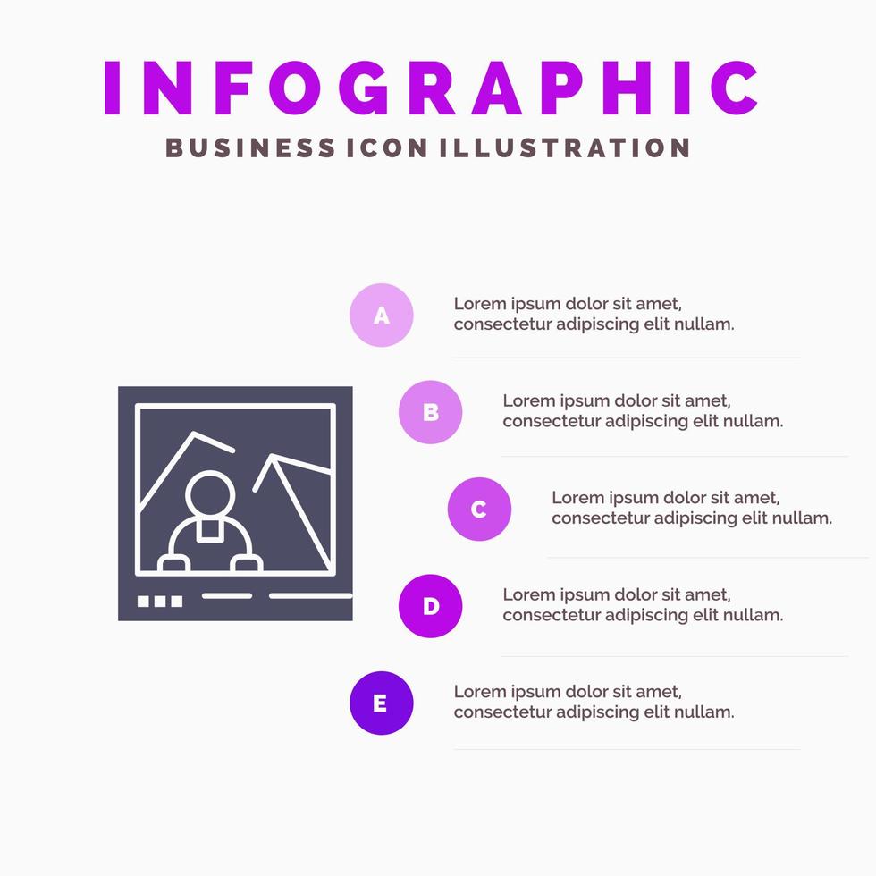 afbeelding beeld mijlpaal foto infographics presentatie sjabloon 5 stappen presentatie vector