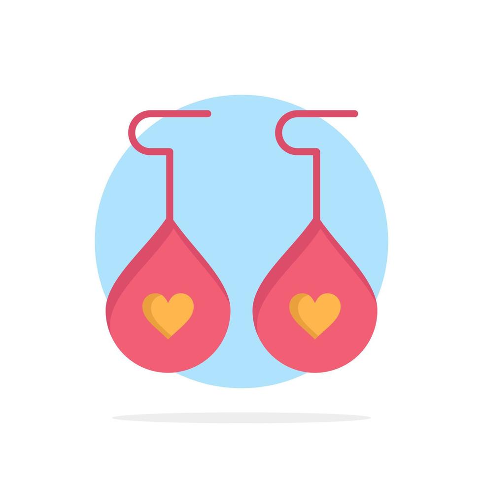oor liefde hart abstract cirkel achtergrond vlak kleur icoon vector