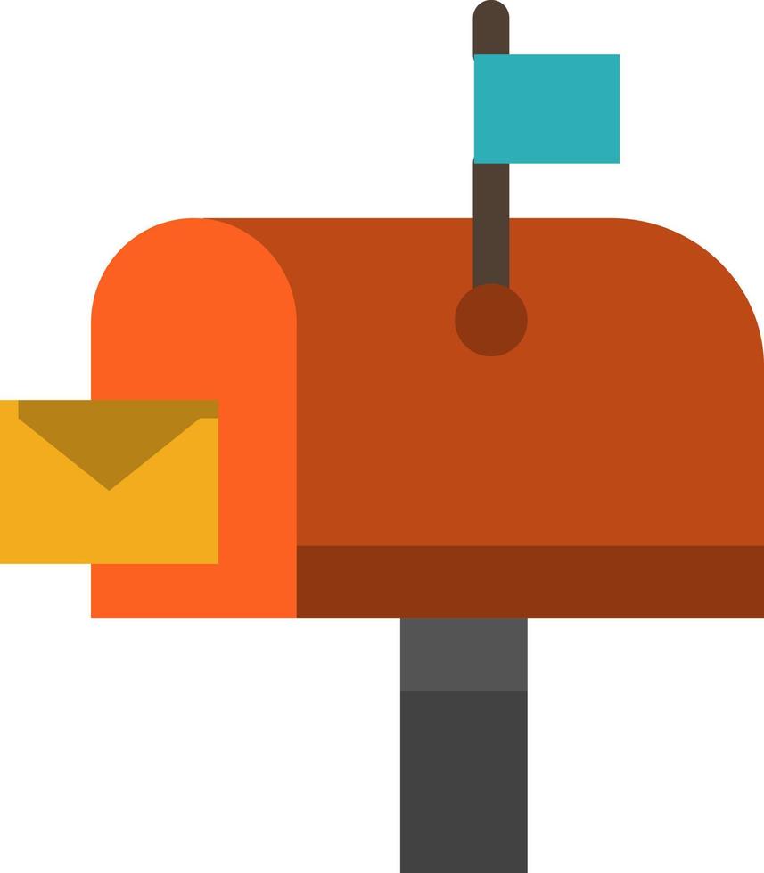 mail post postbus post kantoor vlak kleur icoon vector icoon banier sjabloon