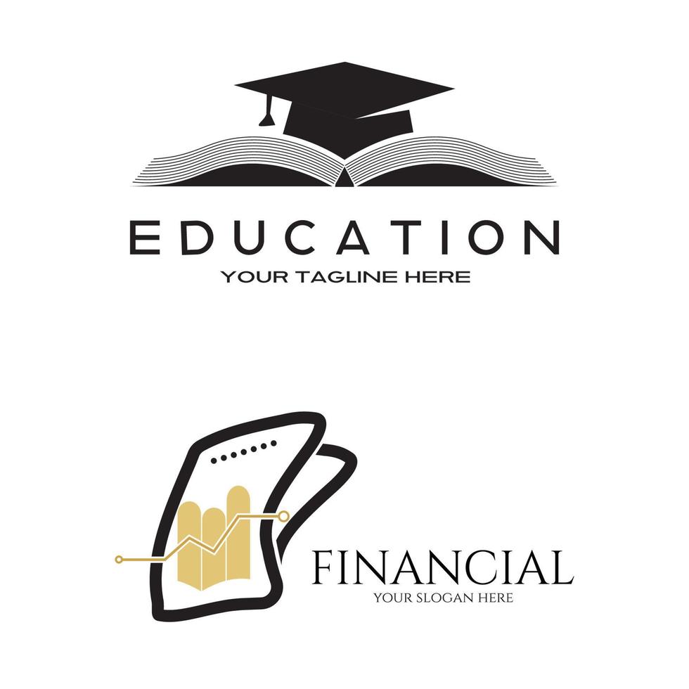 onderwijs logo of icoon voor apps of websites vector