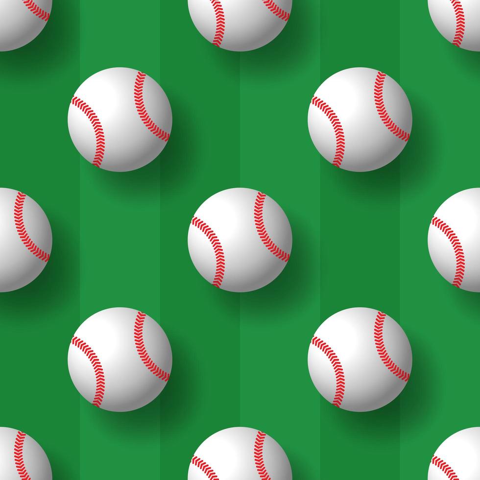 honkbal naadloze patroon tennisbal vector tegel achtergrond behang sjaal geïsoleerde afbeelding