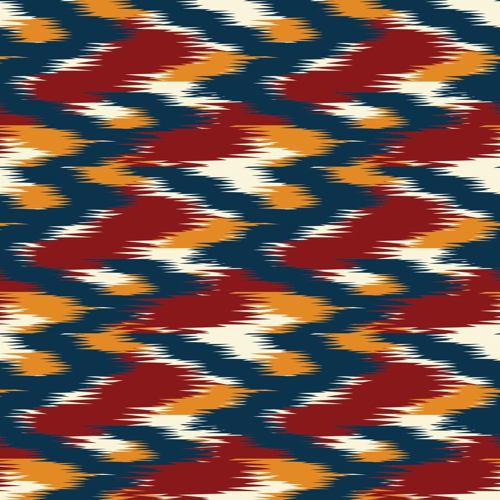 naadloos abstract ikat patroon in aards kleur. abstract achtergrond voor textiel ontwerp, behang, oppervlakte texturen, omhulsel papier. vector