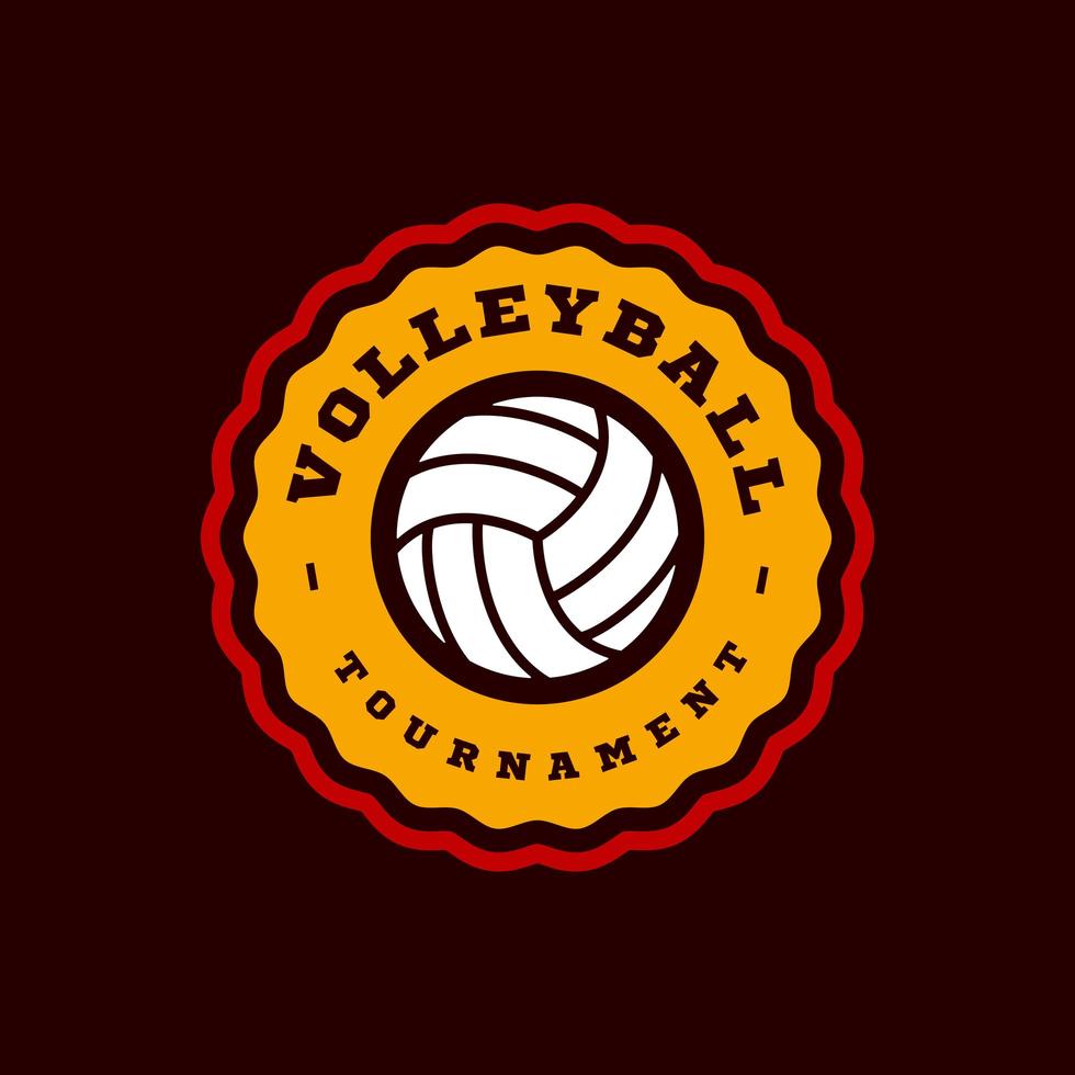 volleybal vector logo. moderne professionele typografie sport retro stijl vector embleem en sjabloon logo ontwerp. volleybal kleurrijk logo