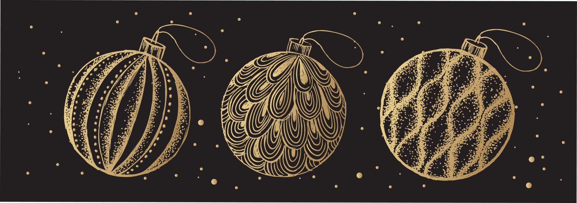 groet kaart. Kerstmis speelgoed. hand- getrokken illustratie. vector