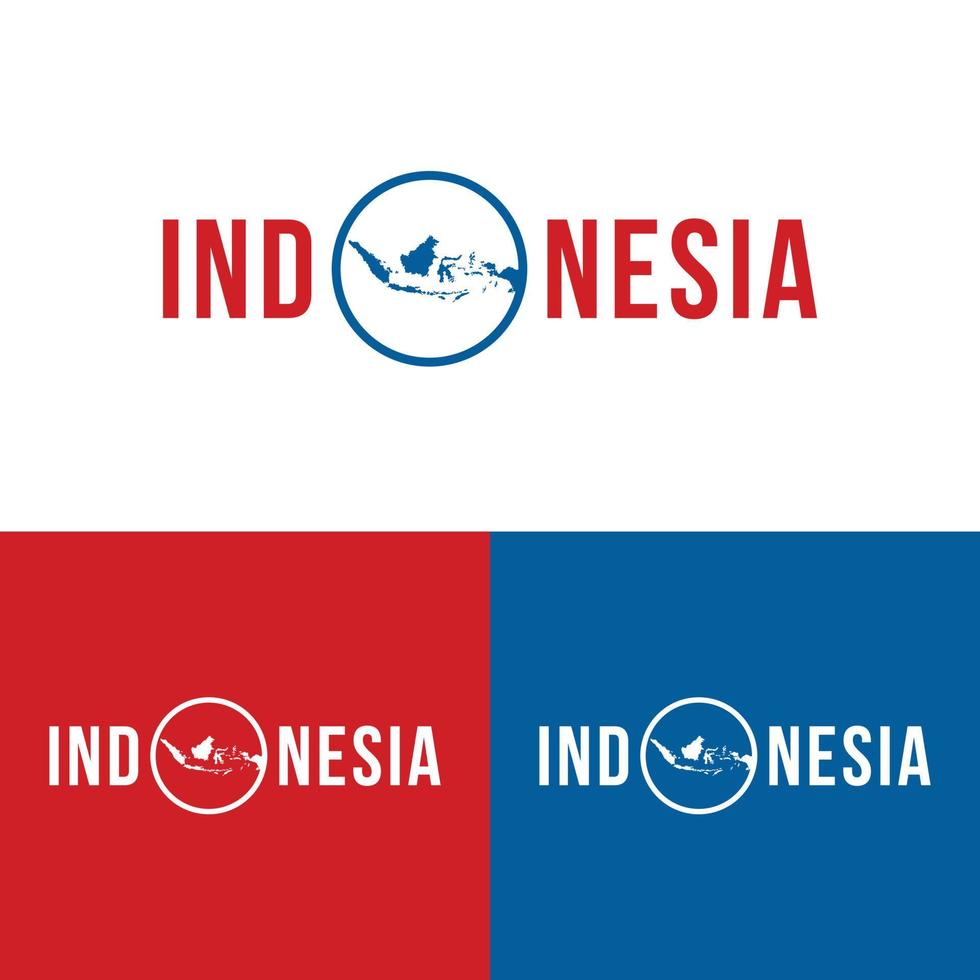 typografie Indonesië onafhankelijkheid dag sjabloon vector