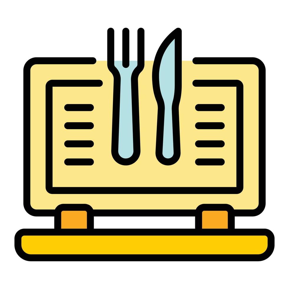 online huis levering voedsel icoon kleur schets vector