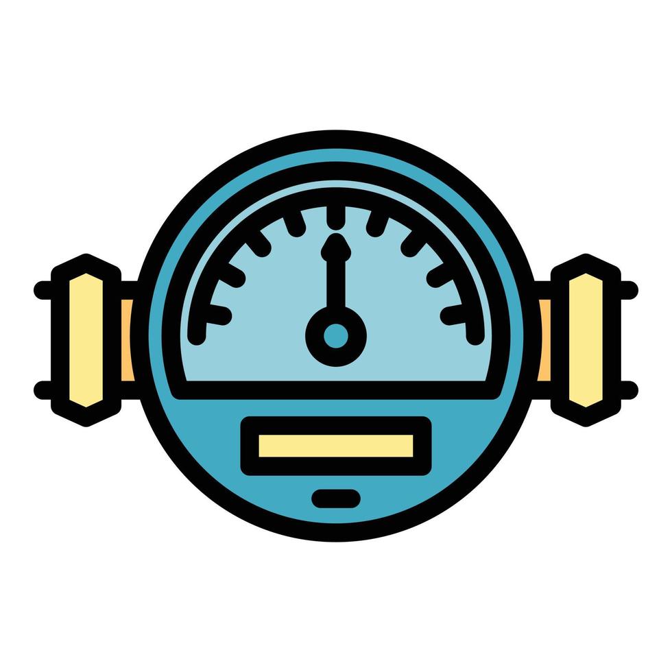 manometer meter icoon kleur schets vector