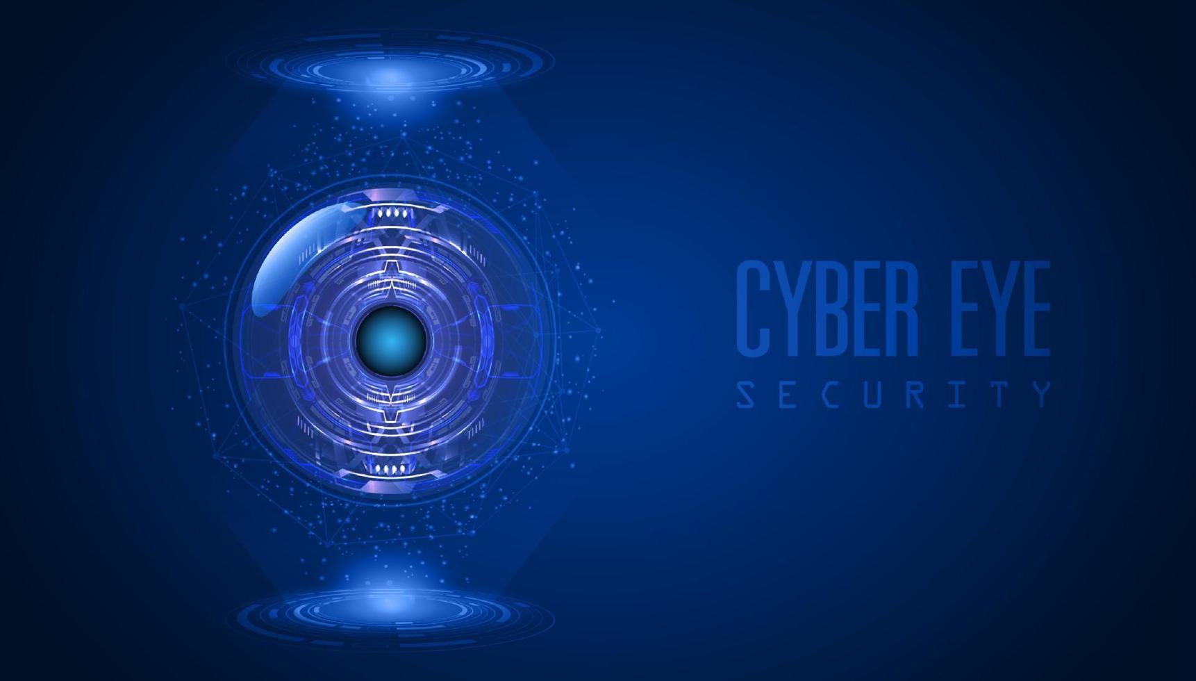modern cyberveiligheid technologie achtergrond met oog vector
