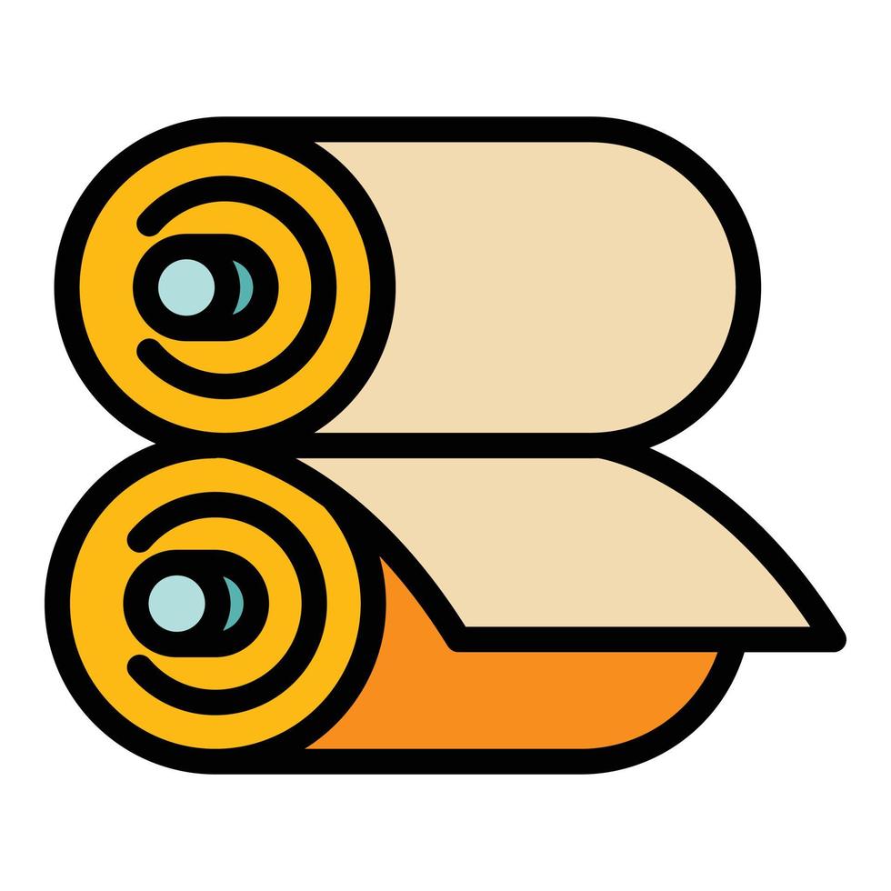 zakdoek papier broodjes icoon kleur schets vector