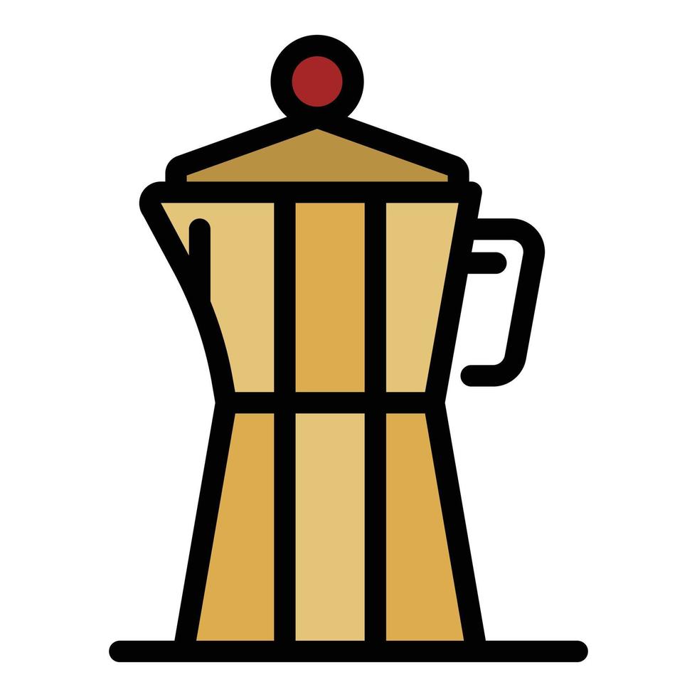 stoom- koffie maker icoon kleur schets vector