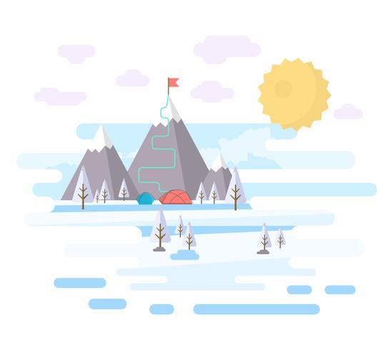 Winterlandschap vector