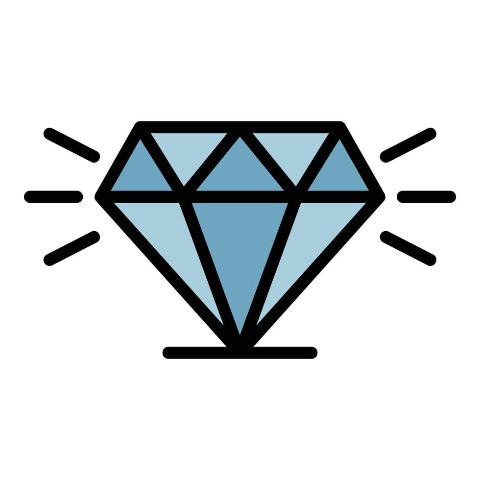 diamant icoon kleur schets vector