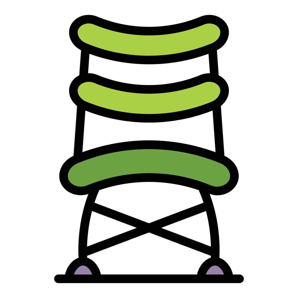 kantoor compact stoel icoon kleur schets vector