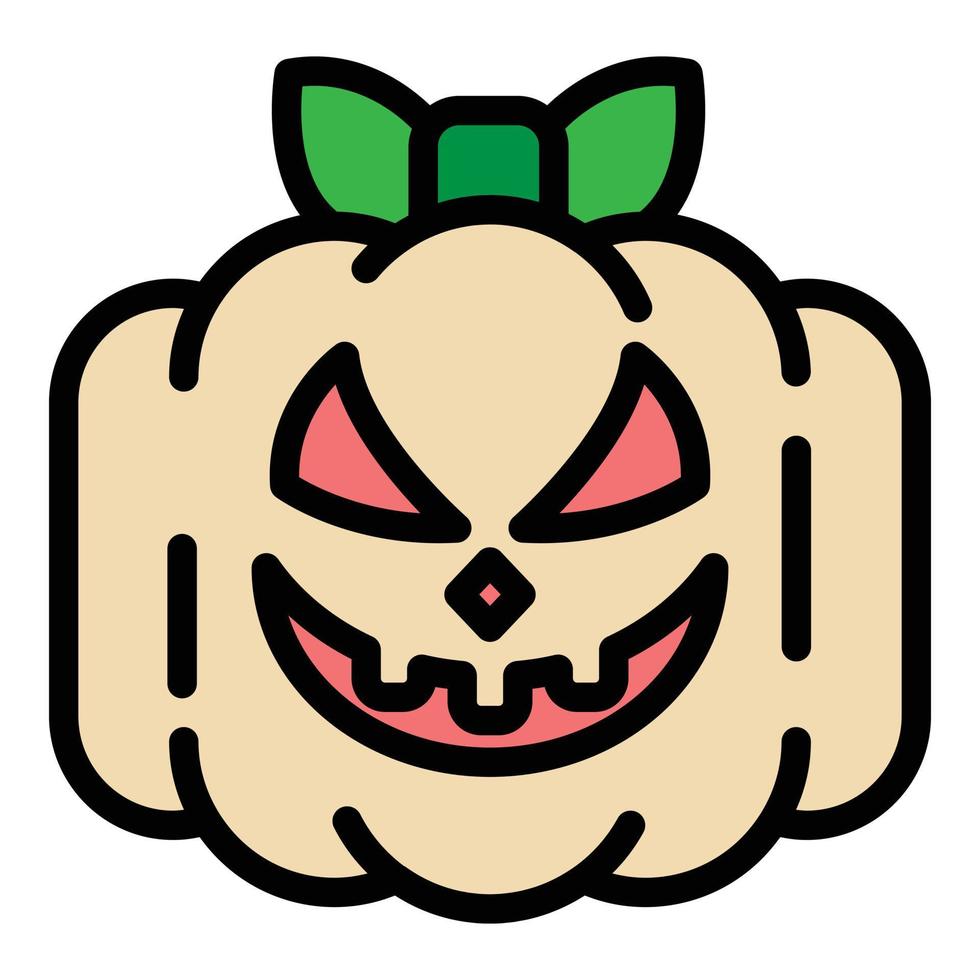 halloween pompoen icoon kleur schets vector