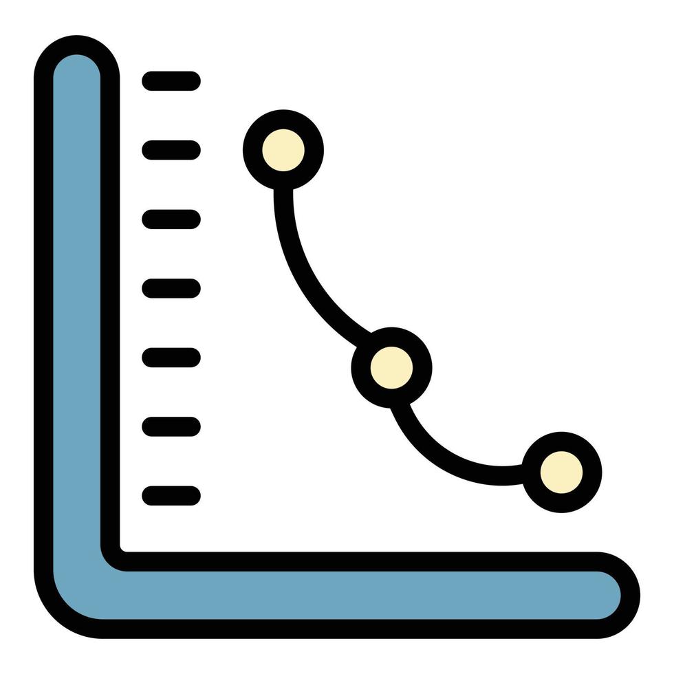 credit partituur diagram icoon kleur schets vector