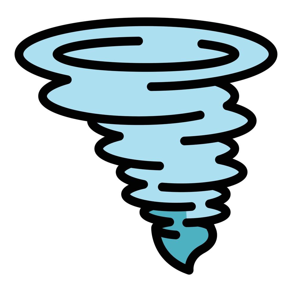 catastrofe tornado icoon kleur schets vector