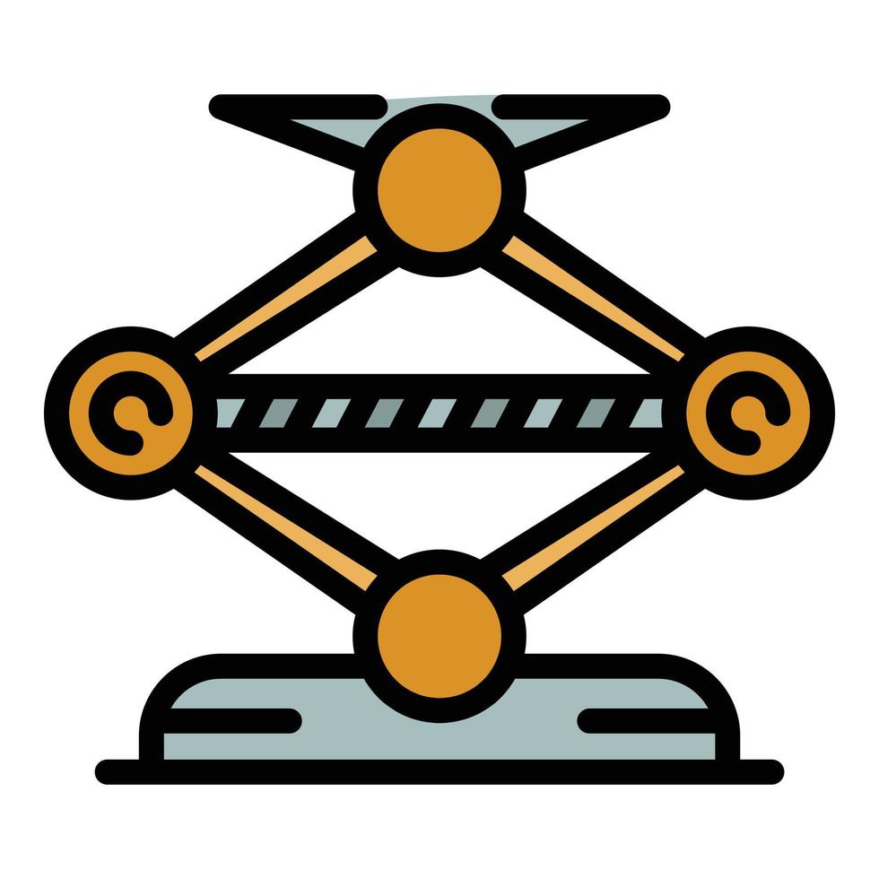 jack schroef gereedschap icoon kleur schets vector