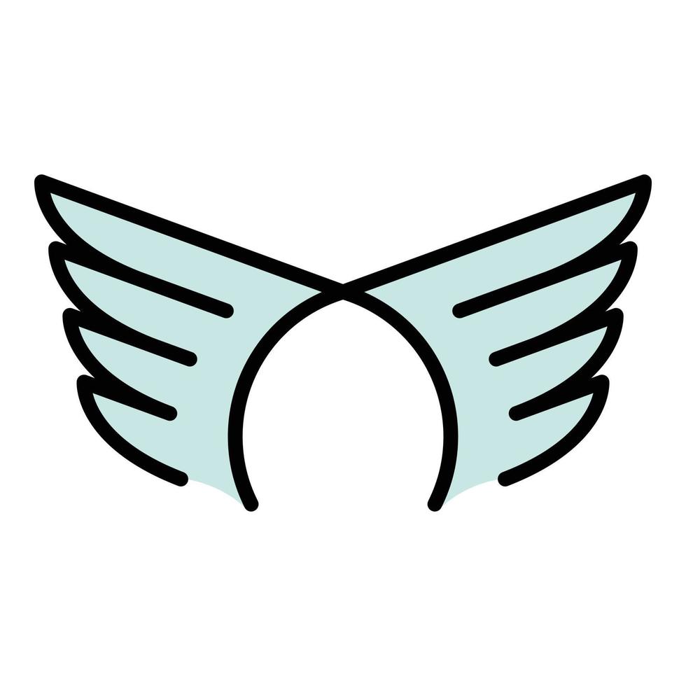 hemel Vleugels icoon kleur schets vector