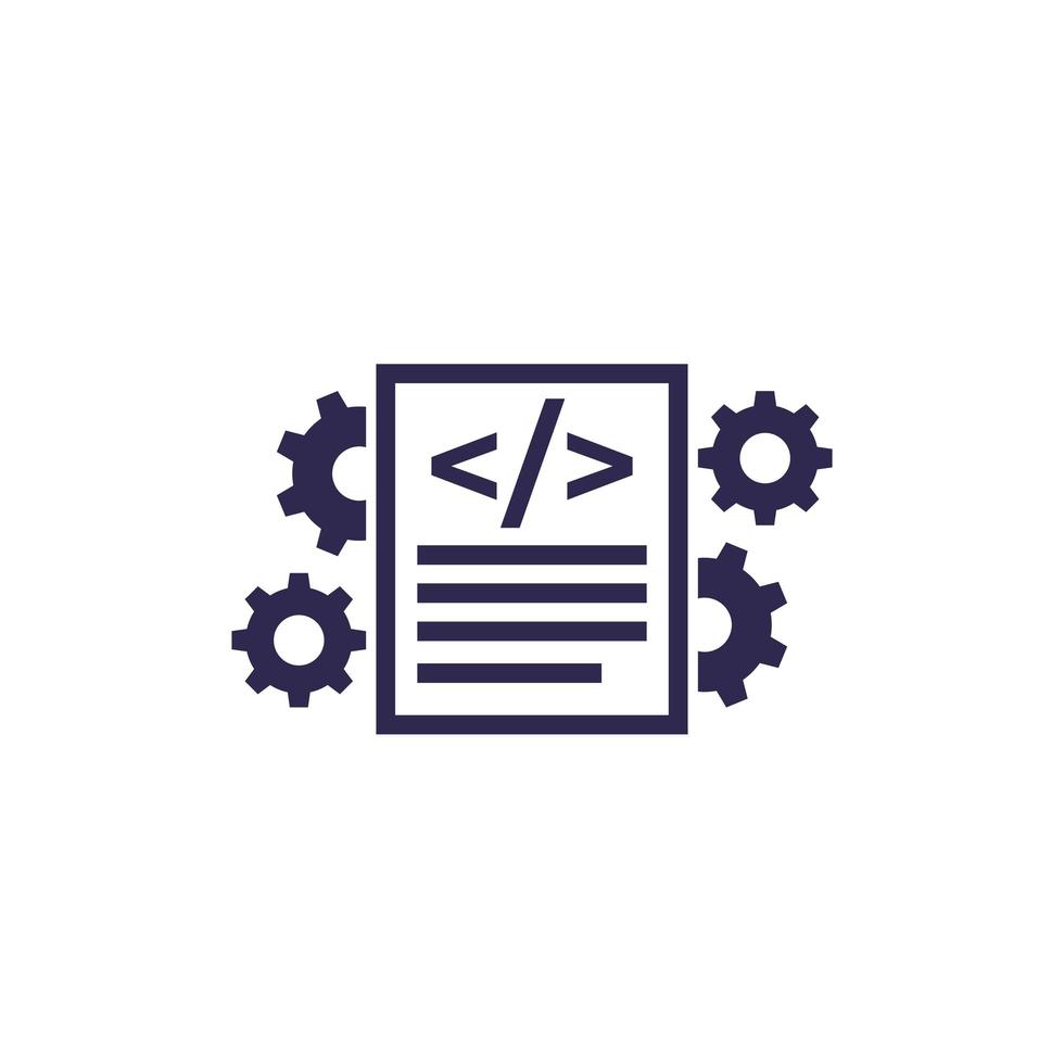 code optimalisatie pictogram op wit, vector