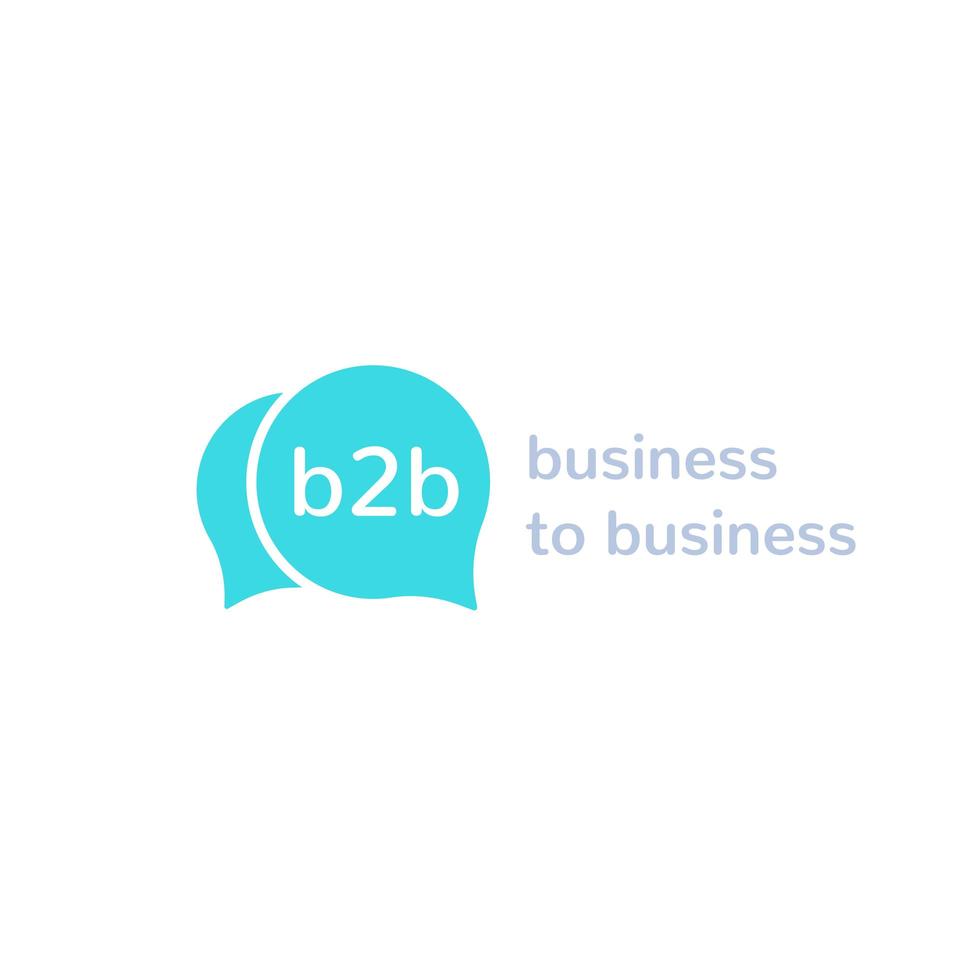 B2B, business to business, vector logo