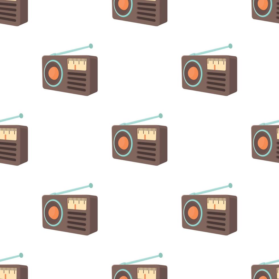 retro radio ontvanger patroon naadloos vector