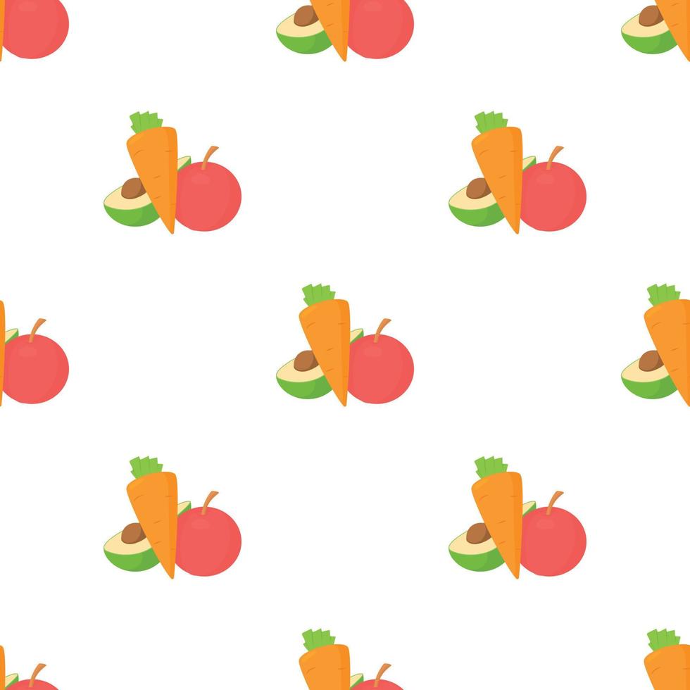 groenten en fruit patroon naadloos vector