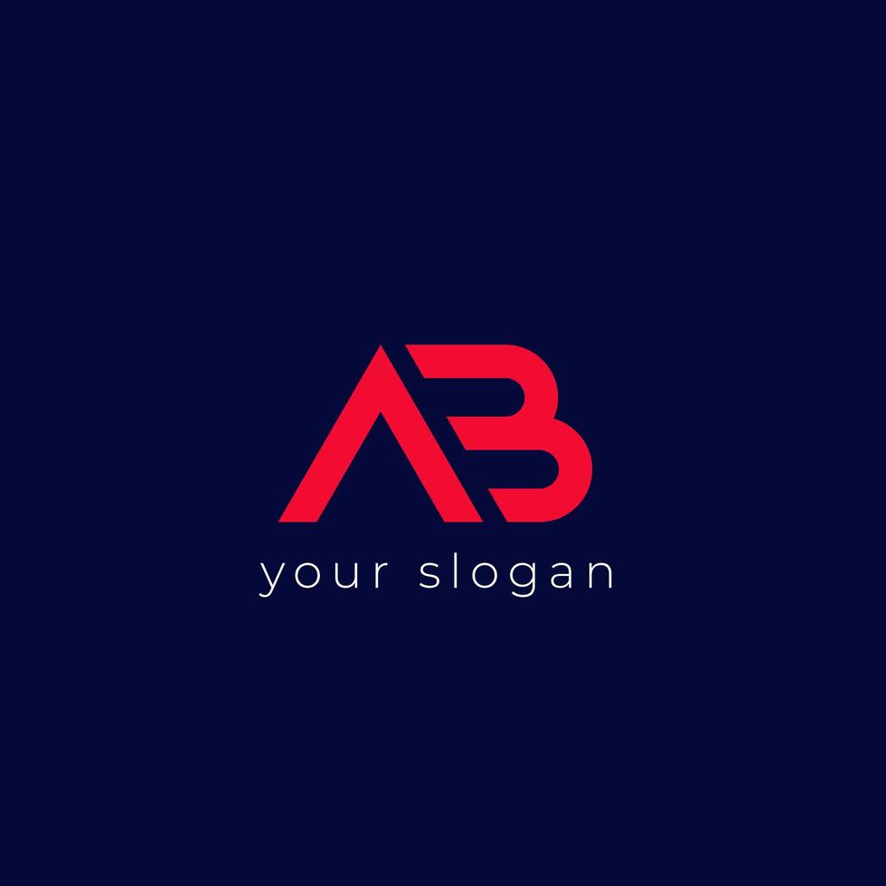 ab logo, monogram vector ontwerp