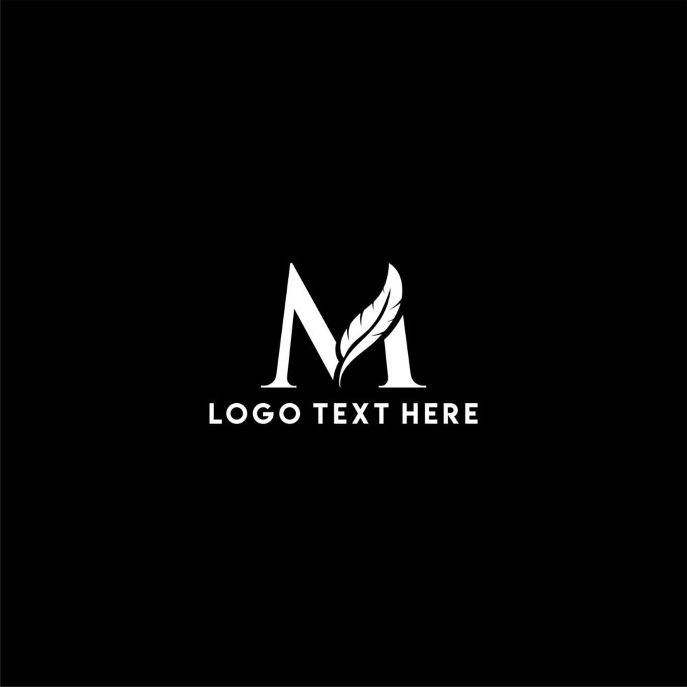 brief m veer logo, veer logo, creatief veer logo, m brief logo, notaris logo vector