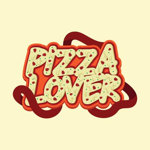 Pizza Lover Typografieontwerp vector