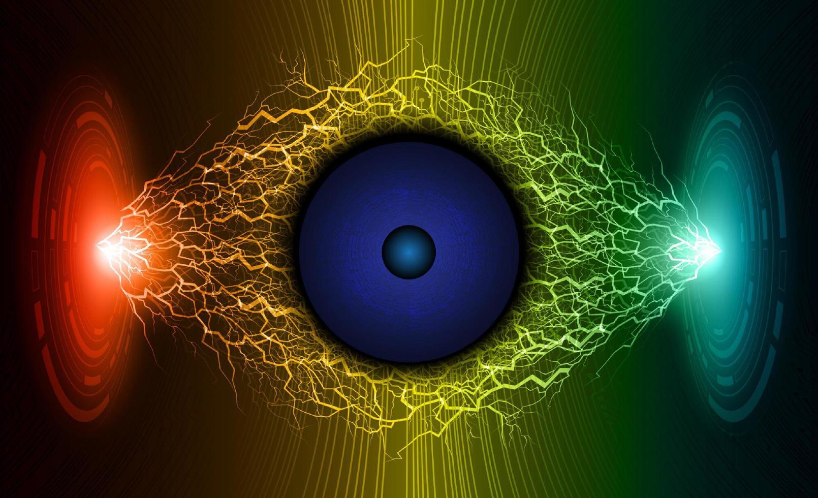 modern cyberveiligheid technologie achtergrond met oog vector