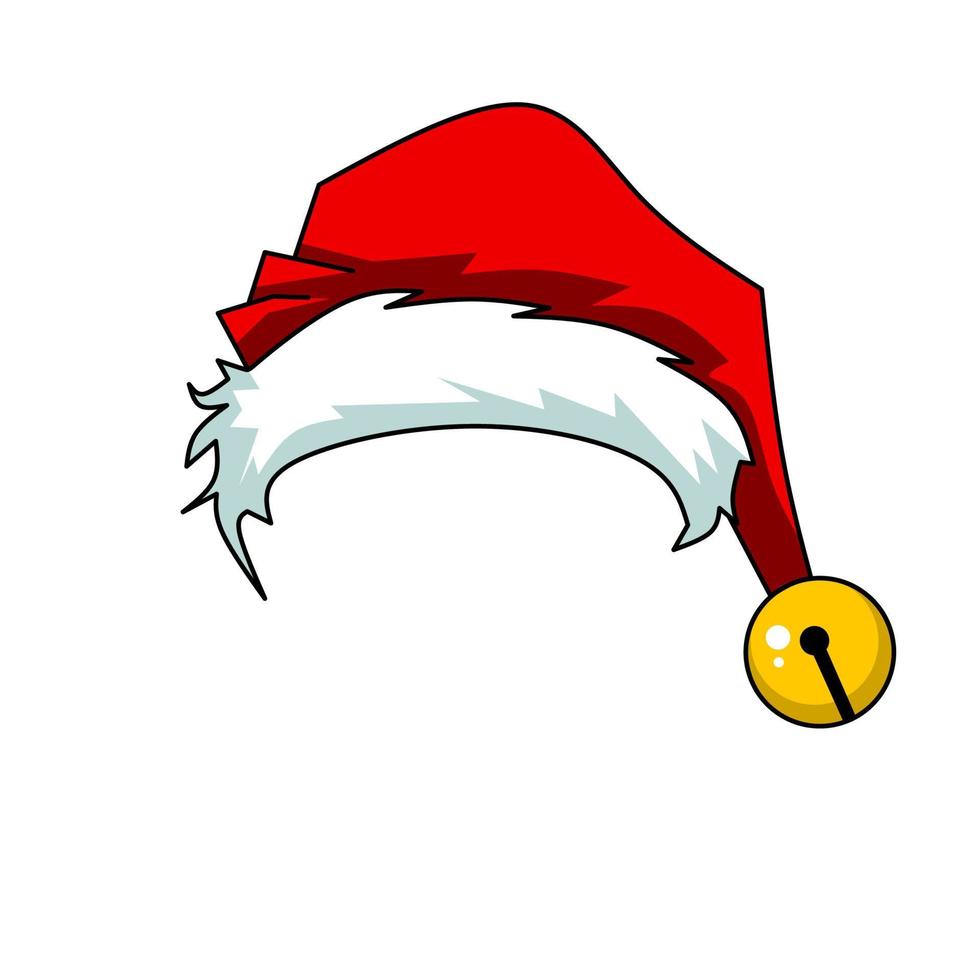 de kerstman hoed icoon ontwerp, rood hoed de kerstman met elegant concept vector
