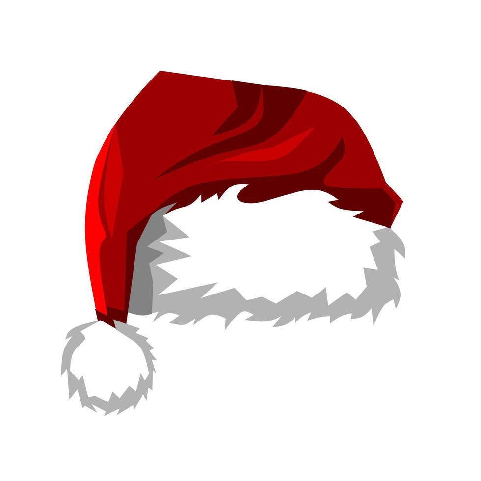 de kerstman hoed icoon ontwerp, rood hoed de kerstman met elegant concept vector