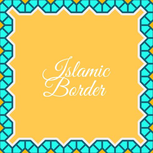 Platte islamitische grens vector achtergrond