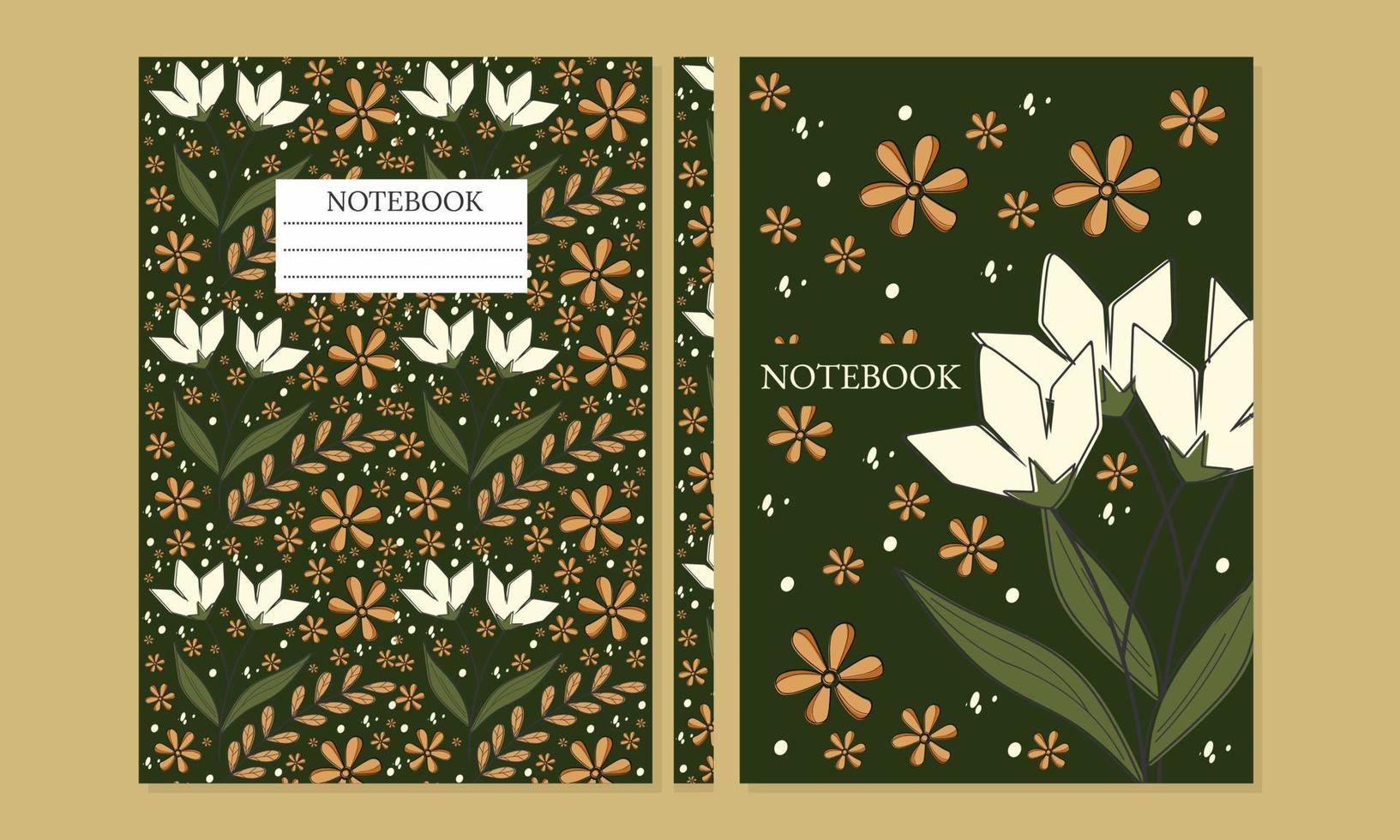 Hoes bladzijde Sjablonen. abstract en bloemen ontwerp. naadloos patroon. van toepassing voor notitieboekjes, planners, brochures, boeken, catalogi. vector