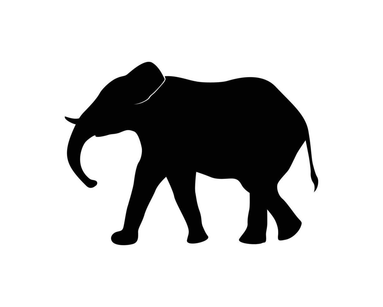 olifant silhouet vector sjabloon