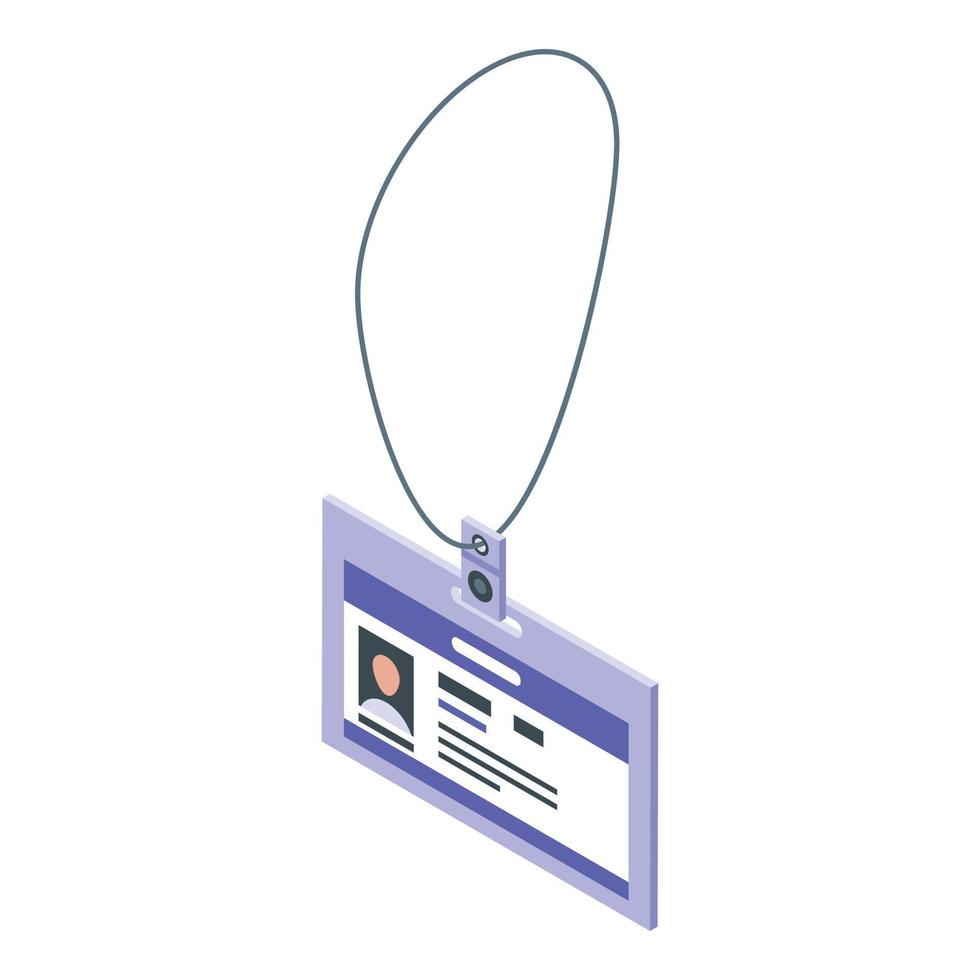 bedrijf ID kaart kaart icoon, isometrische stijl vector
