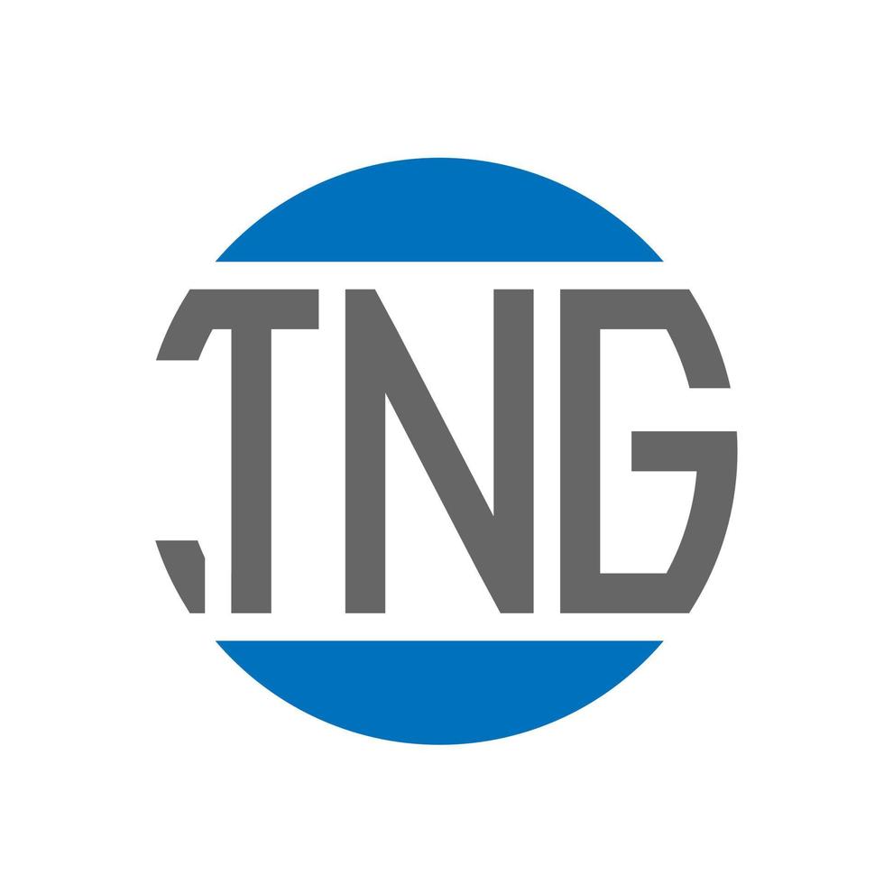 tng brief logo ontwerp Aan wit achtergrond. tng creatief initialen cirkel logo concept. tng brief ontwerp. vector