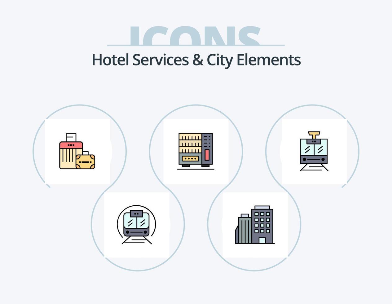 hotel Diensten en stad elementen lijn gevulde icoon pak 5 icoon ontwerp. parkeren. wandelen. voedsel. beweging. plug vector