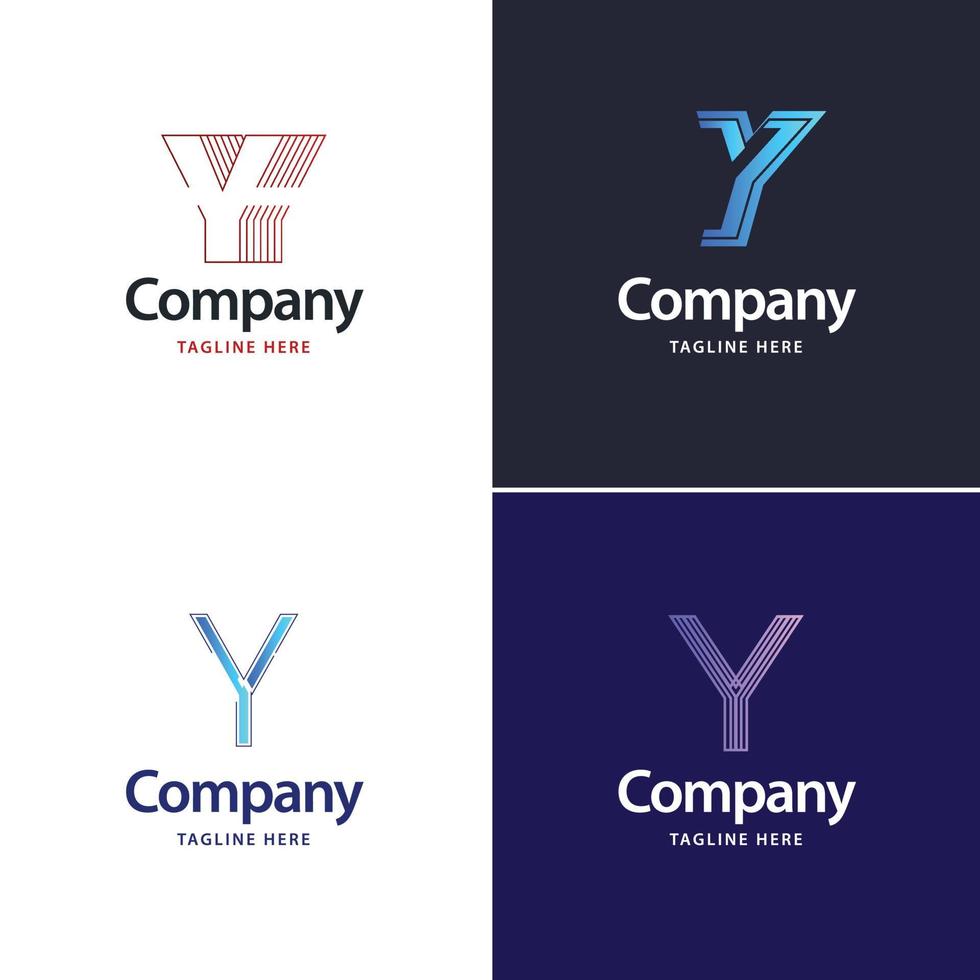 brief y groot logo pak ontwerp creatief modern logos ontwerp voor uw bedrijf vector