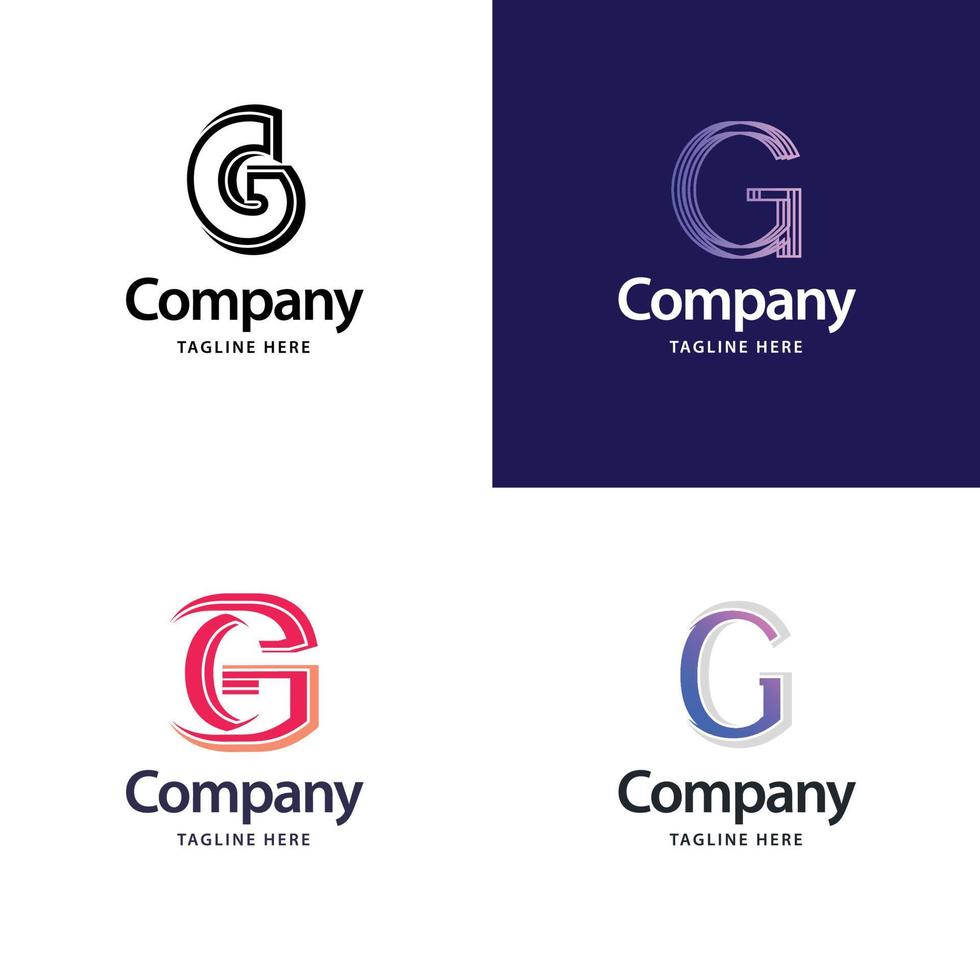 brief g groot logo pak ontwerp creatief modern logos ontwerp voor uw bedrijf vector