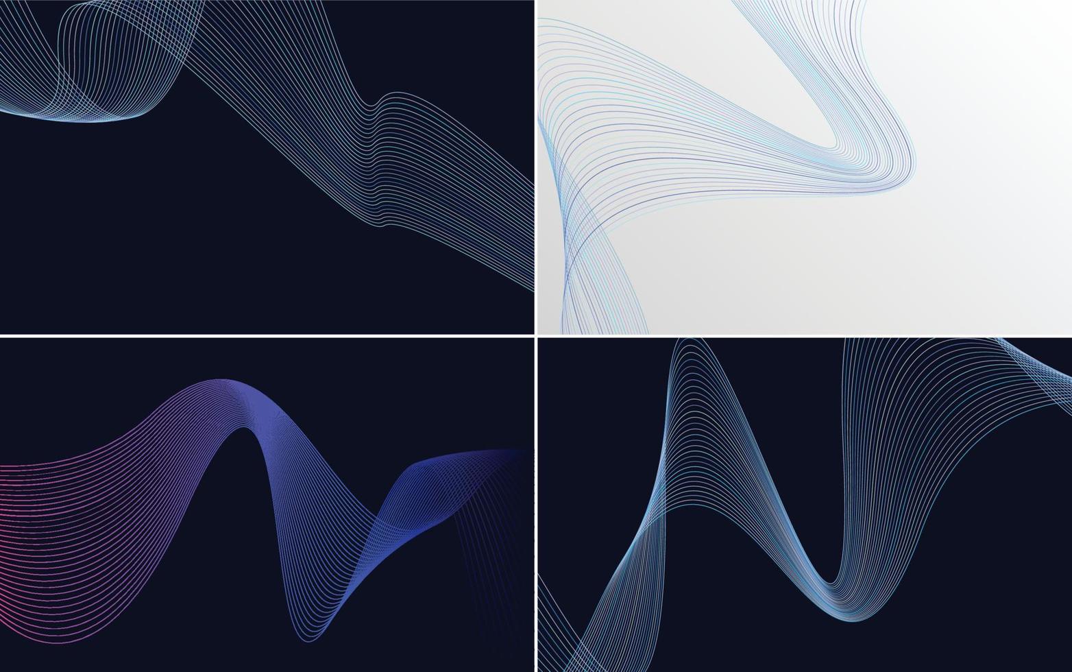 modern Golf kromme abstract presentatie achtergrond pak vector