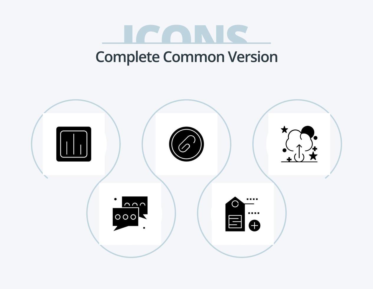 compleet gemeenschappelijk versie glyph icoon pak 5 icoon ontwerp. pin. verlenging. analyses. document. statistieken vector