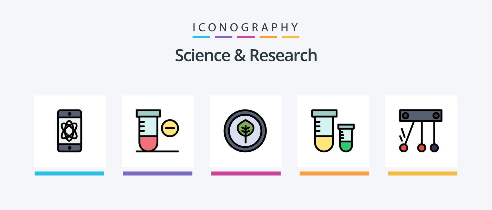 wetenschap lijn gevulde 5 icoon pak inclusief wetenschap. ruimte. verduistering. wetenschap. toverdrank. creatief pictogrammen ontwerp vector